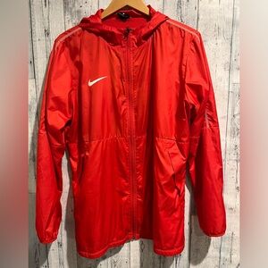 Nike tomato red hooded windbreaker